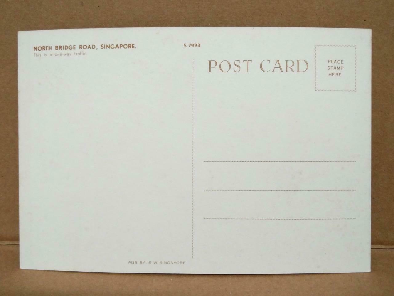 LUCKYPIGEON North Bridge Road One Way Traffic Singapore Postcard (C2007)