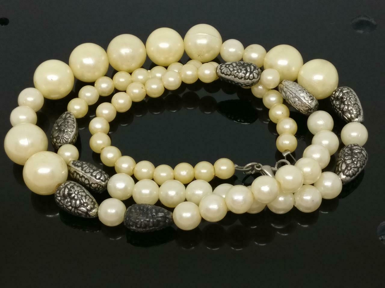 CJ888 Elegant Faux Pearls Beads Art Craft Decor Women Necklace F/S (J595)