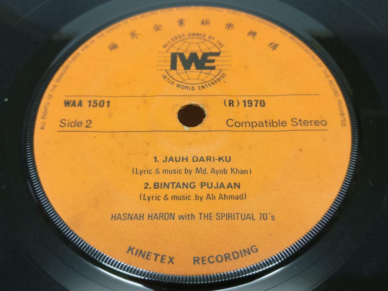 Malay Hasnah Haron & The Spiritual Band Psych Garage Rare Singapore EP 7" EP400
