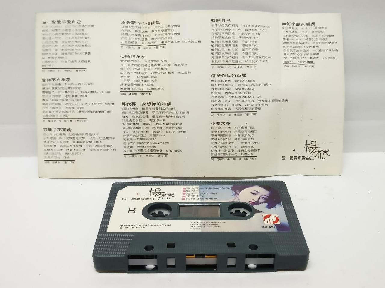 Taiwan Diana Yang Ling 楊林 杨林 留一點愛來愛自己 卡帶 磁帶 1989 Rare Singapore Cassette (CT086)