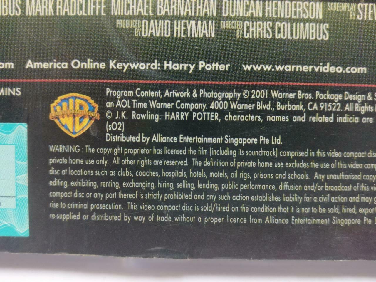 Movie Harry Potter & The Sorcerer's Stone 2001 Singapore Video CD 3x VCD CD1095