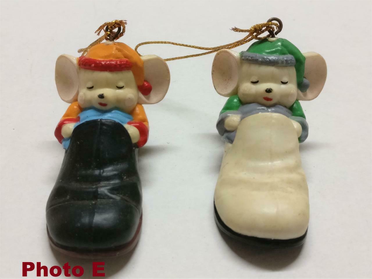Vintage Christmas X'mas Tree Ornaments Snowman Santa Bundle Lot x01 F/S (A2243)