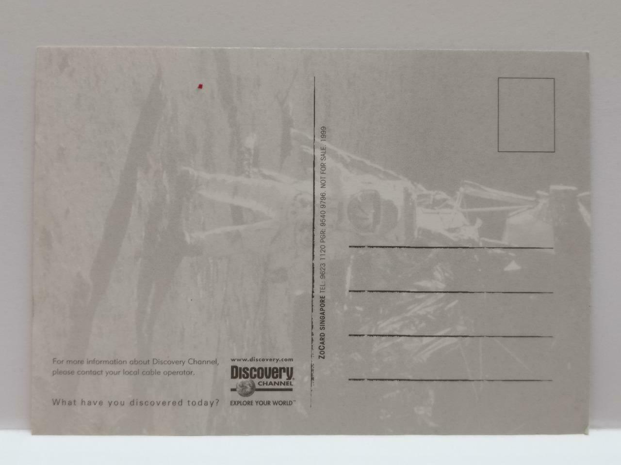 LUCKYPIGEON888 Discovery Channel Astronaut Moon 1999 Singapore Postcard (E0136)