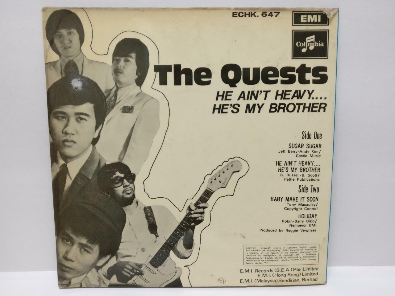 Rare Singapore The Quests Band Sugar Sugar Jeff Holiday Barry Ribb 7" EP (EP202)