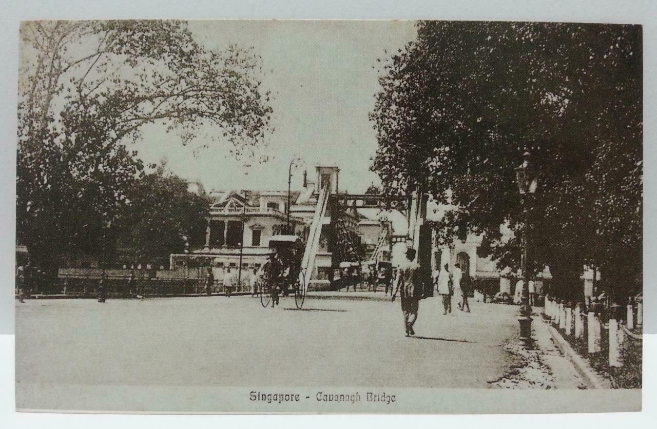 Singapore Cavanagh Bridge Vintage Singapore Postcard Reprint (AC102)