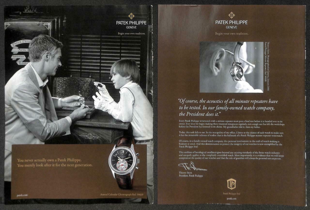 Vintage Patek Philippe Watch Magazine Advertisement Print Ad x 10 (P916)