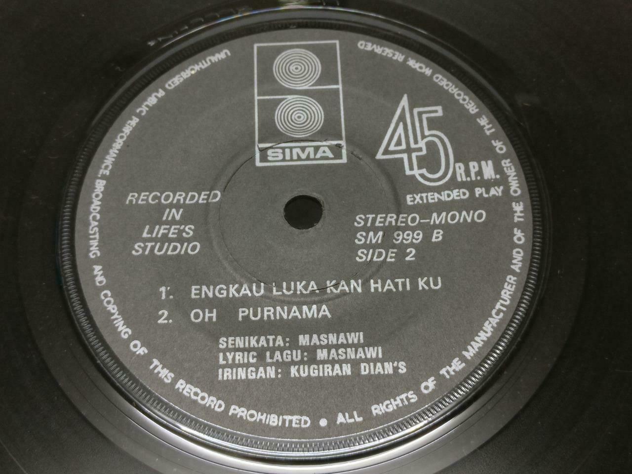 Malay Masnawi Azizah & Kugiran Dian's Band Rare Singapore EP 45 RPM 7" (EP382)