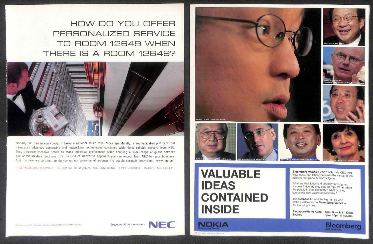 Vintage NEC Nokia 9500 Handphone Magazine Advertisement Print Ad x 8 (P900)
