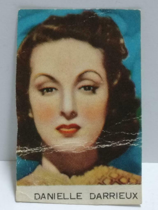 Vintage Actress Danielle Darrieux Mini Photo Trading Card F/S (A2321)