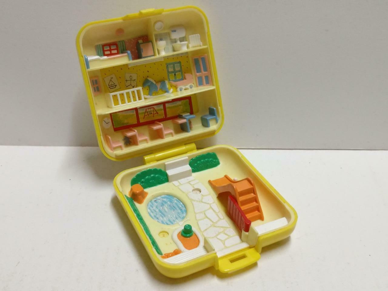 Vintage Polly Pocket 1989 Bluebird Play School Yellow Compact Only (FTY073)