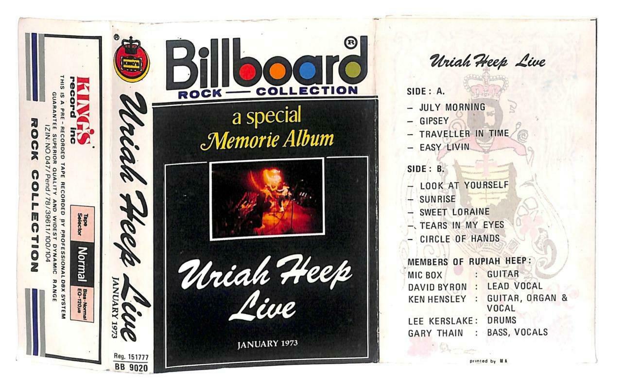 Rare Uriah Heep Live July Morning Sunrise 1973 Indonesia English Cassette CT945