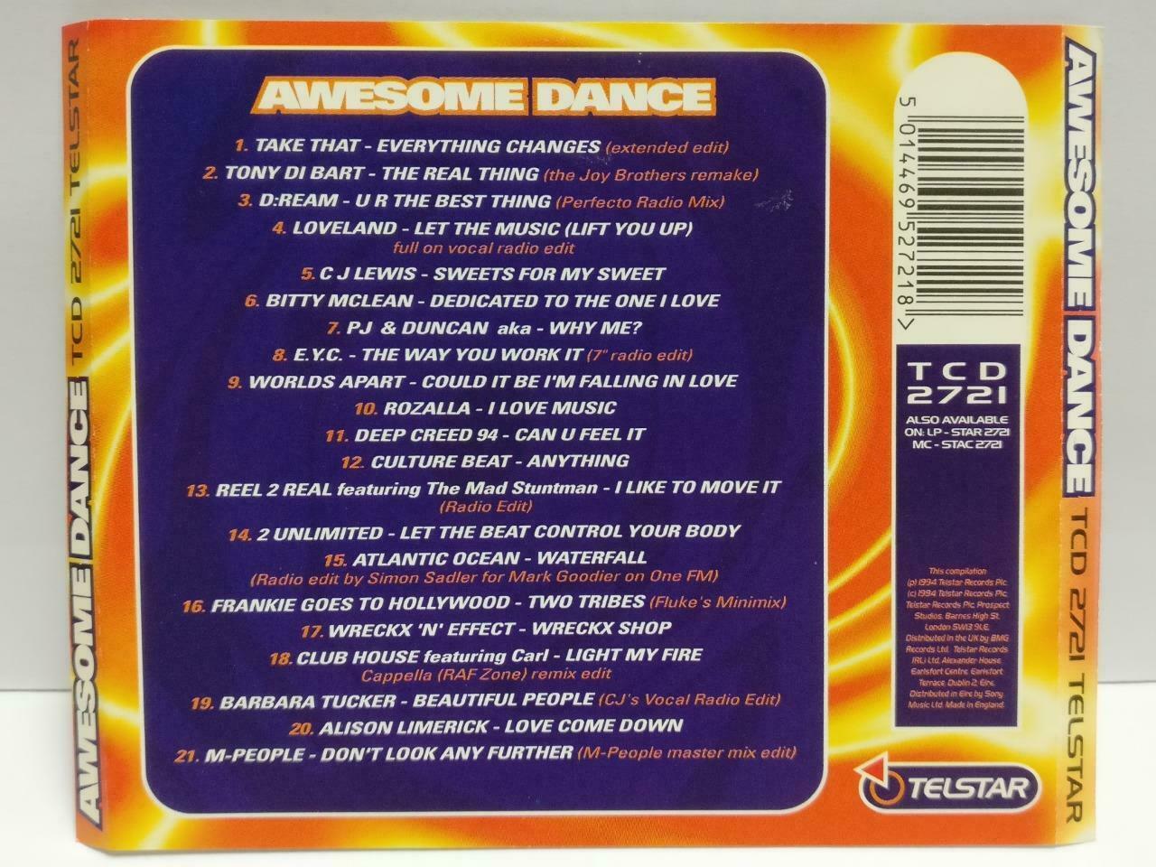 Various Artist Awesome Dance Culture Beat 2 Unlimited 1994 England CD (CDS289)