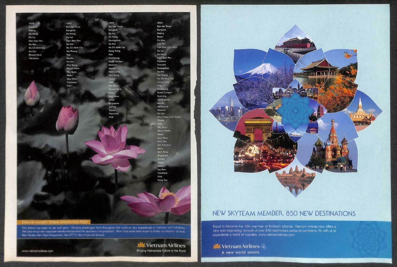 Vintage Vietnam Airlines Magazine Advertisement Print Ad x 3 (P908)