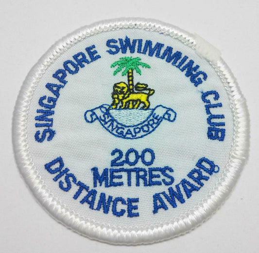Embroidered Singapore Swimming Club 200M Award Sew On Clothes Patch (A979)