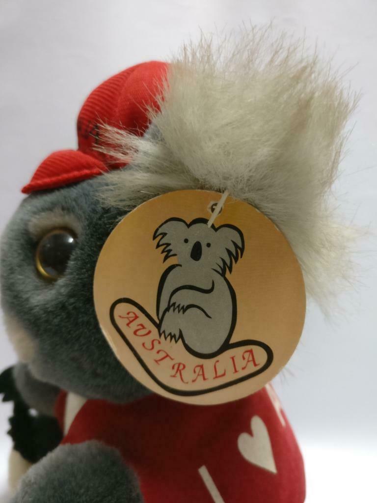 Australia Koala Bear With Cap & Jacket Souvenir 8" Plush Soft Toy F/S (PTY070)