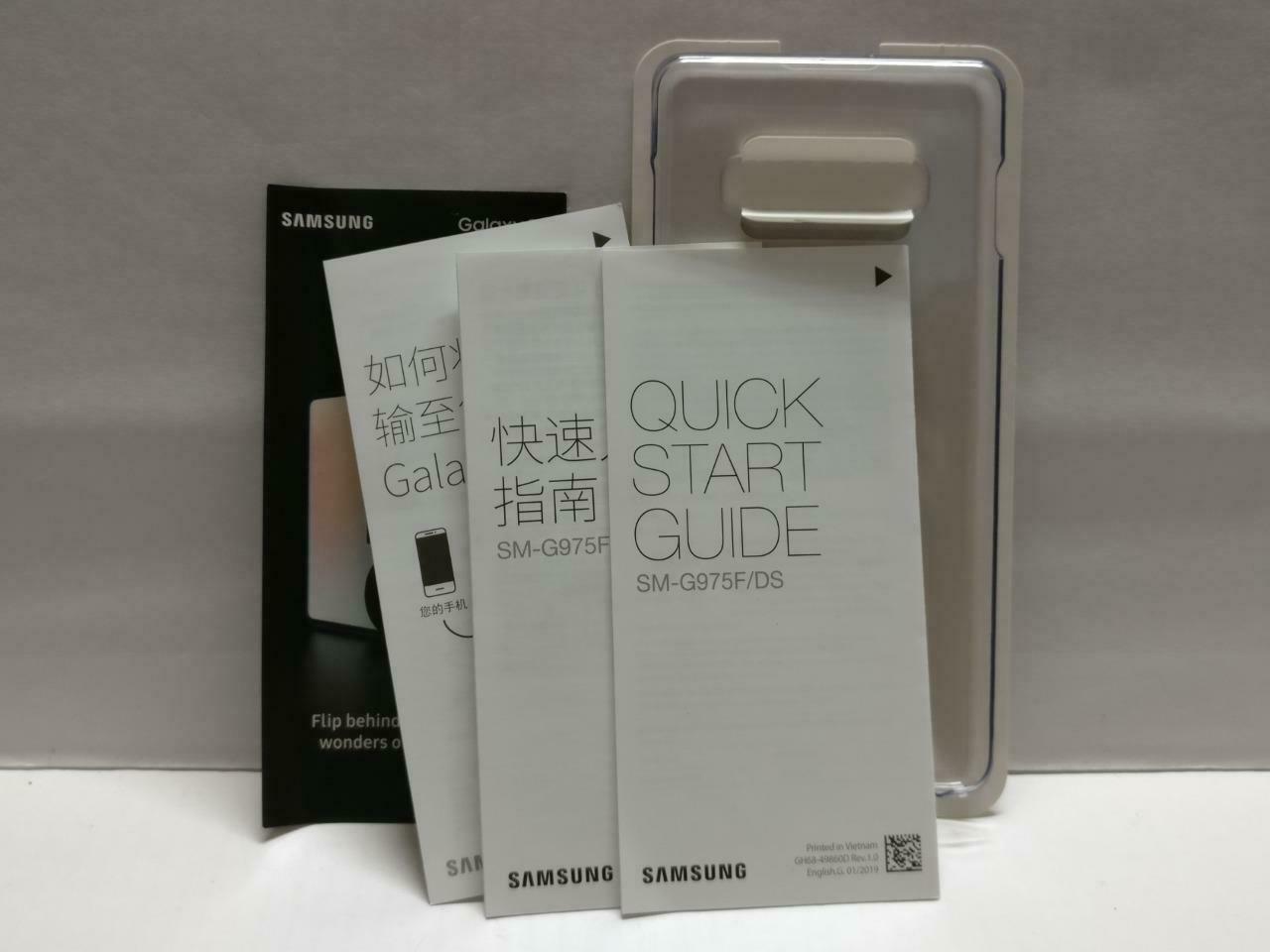 Samsung Galaxy S10+ 128GB SIM Pin+Clear Back Case Black Empty Box Only (BX082)