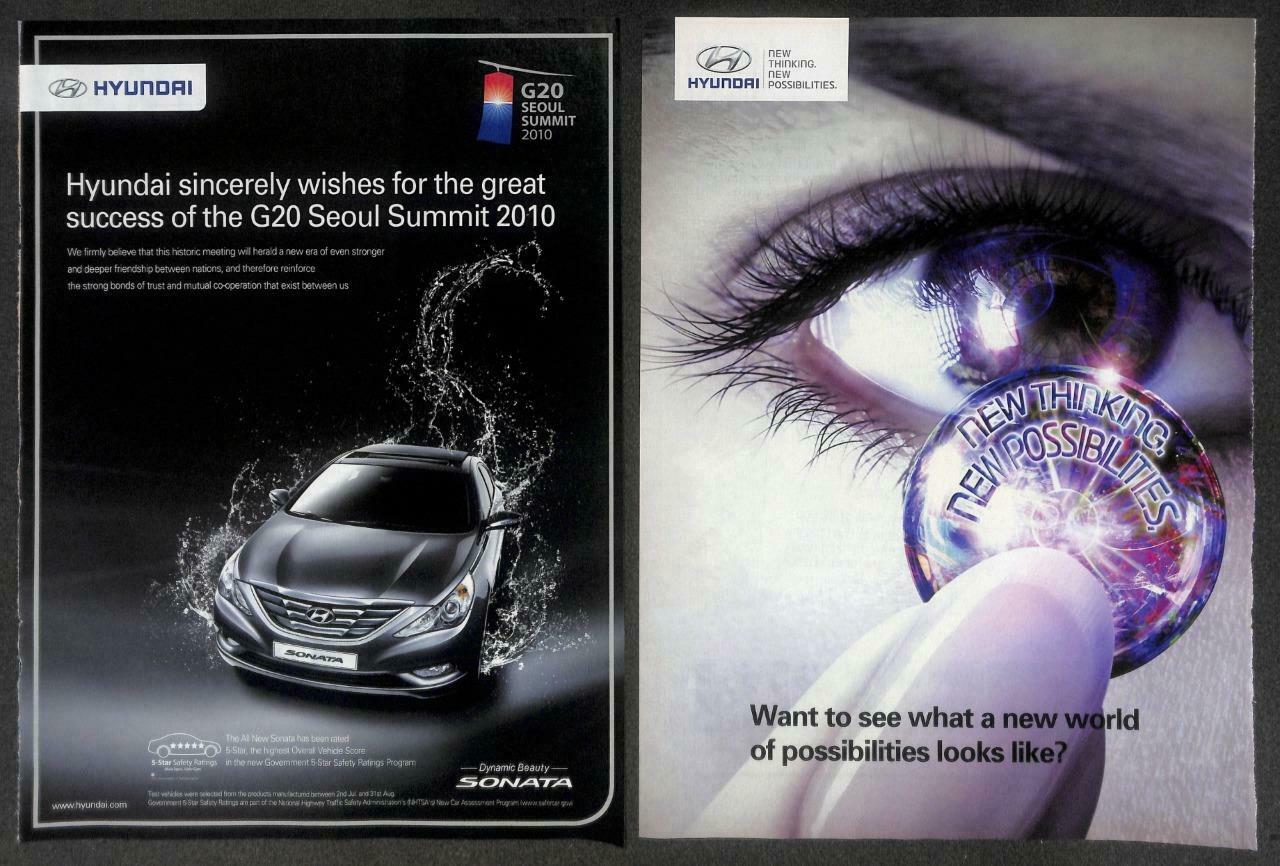 Vintage Hyundai Tucson SantaFe Car Magazine Advertisement Print Ad x 8 (P886)