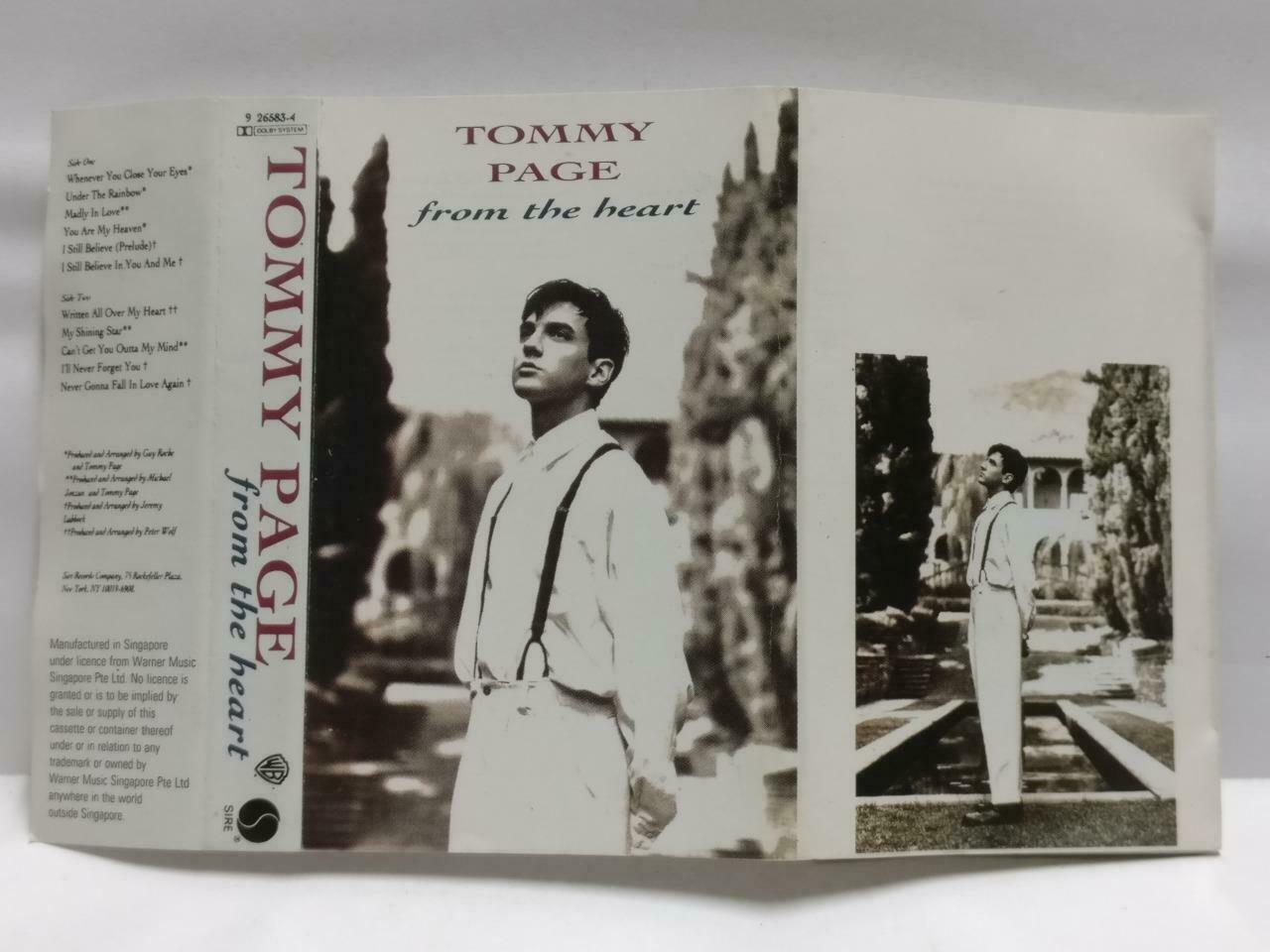 Tommy Page From The Heart Mega Rare Singapore English Cassette CT494