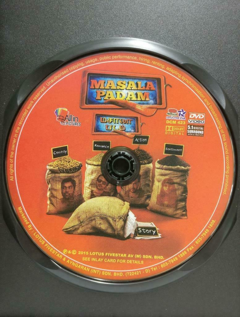 India Bollywood Tamil Movie Masala Padam Shiva Bobby Simha Malaysia DVD CD1038