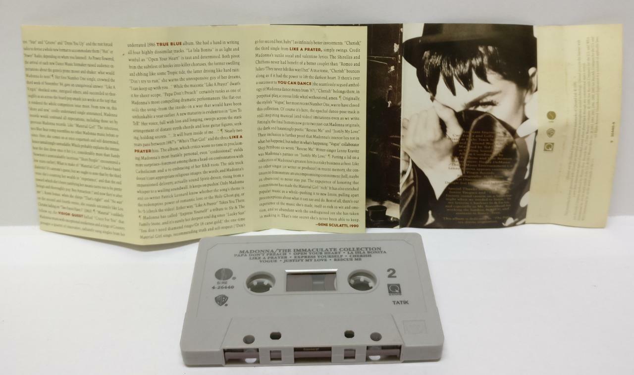 Madonna The Immaculate Collection 1990 Rare Malaysia Cassette (CT248)