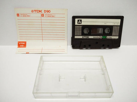 Used  Blank Tapes TDK D90 Normal Bias 90 Mins Japan Cassette Tape x 01 (CT009)