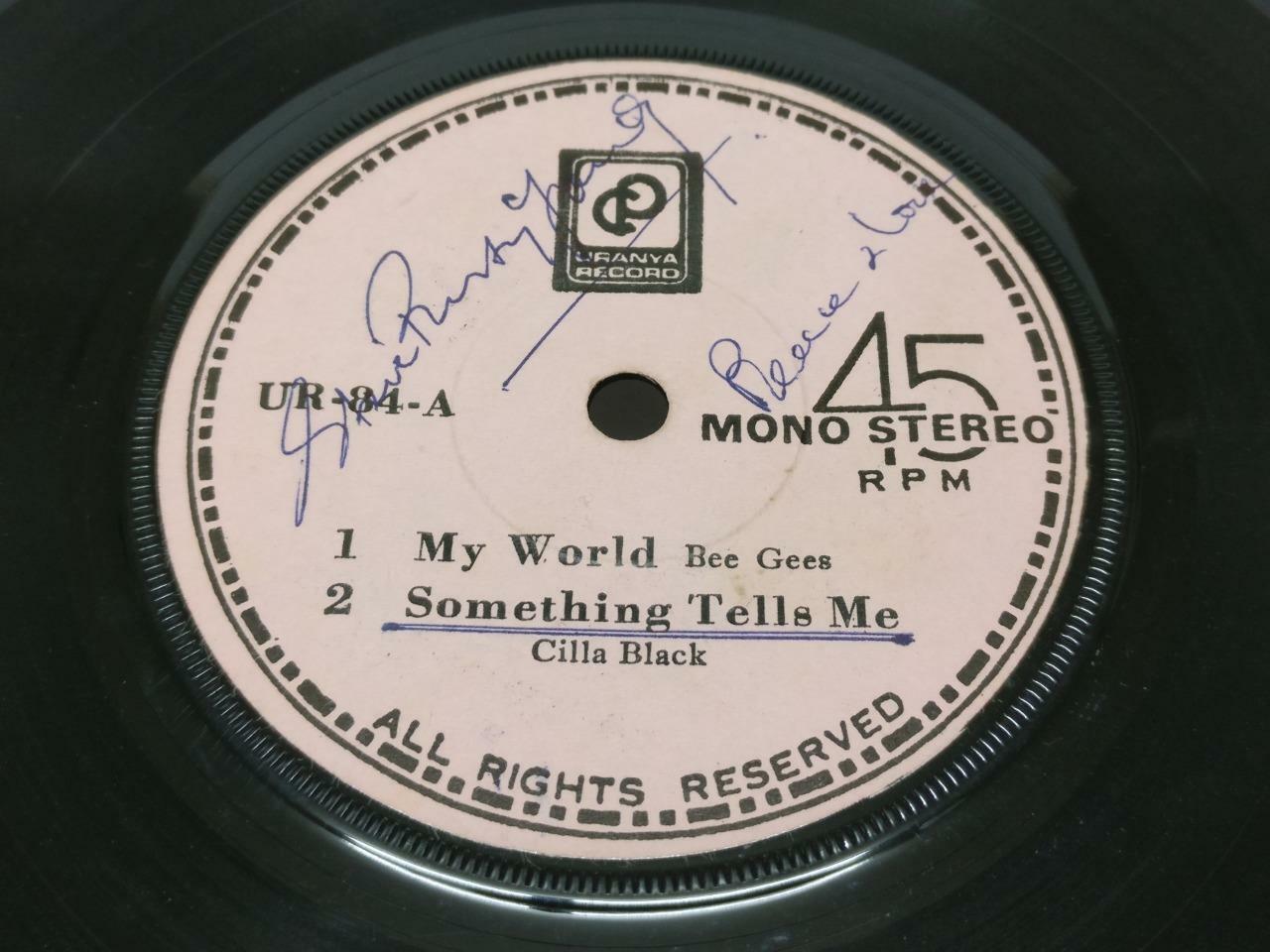 Bee Gees Elvis Presley Cilla Black Rare Cover Label Singapore 7" EP  EP077