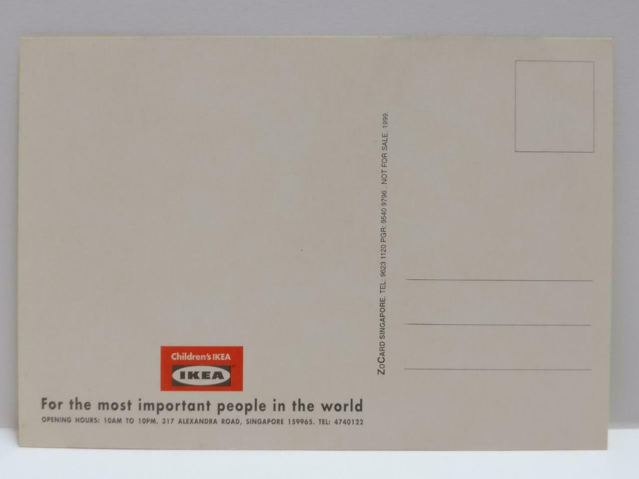 LUCKYPIGEON888 IKEA Cute Toddler Baby Boys 1999 Singapore Ad Postcard (E0254)