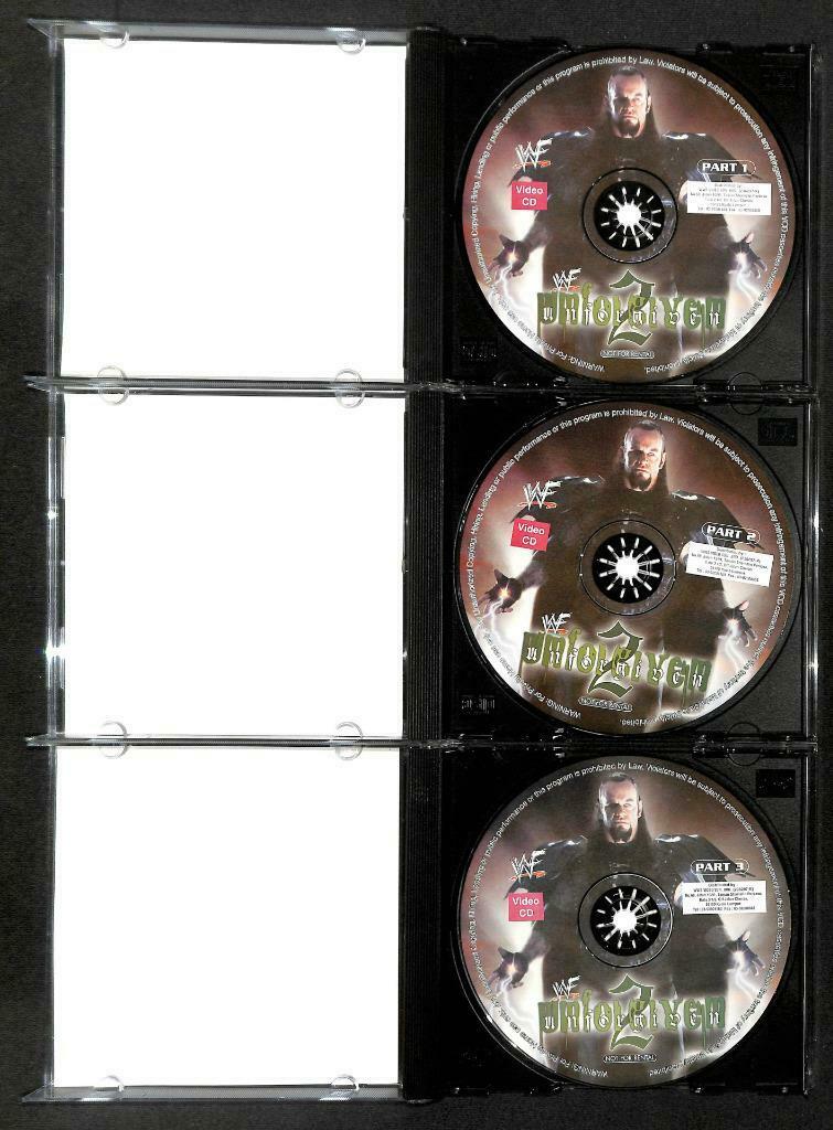 WWE WWF Wrestling Unforgiven (2) 1999 Rare Malaysia 3x VCD Video CD OOP (A1427)