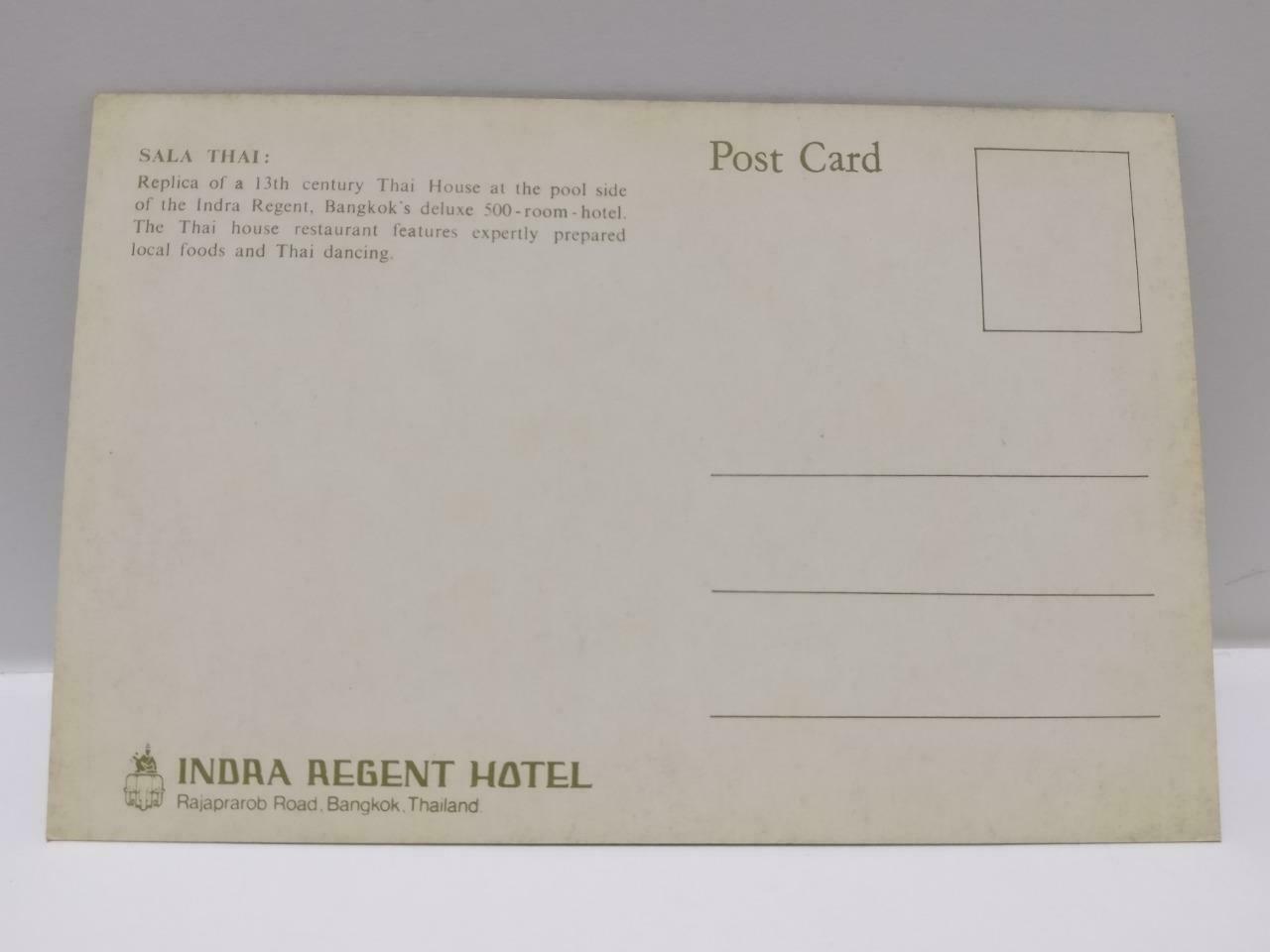 Vintage Thailand Indra Regent Hotel Traditional Thai House Postcard (P727)