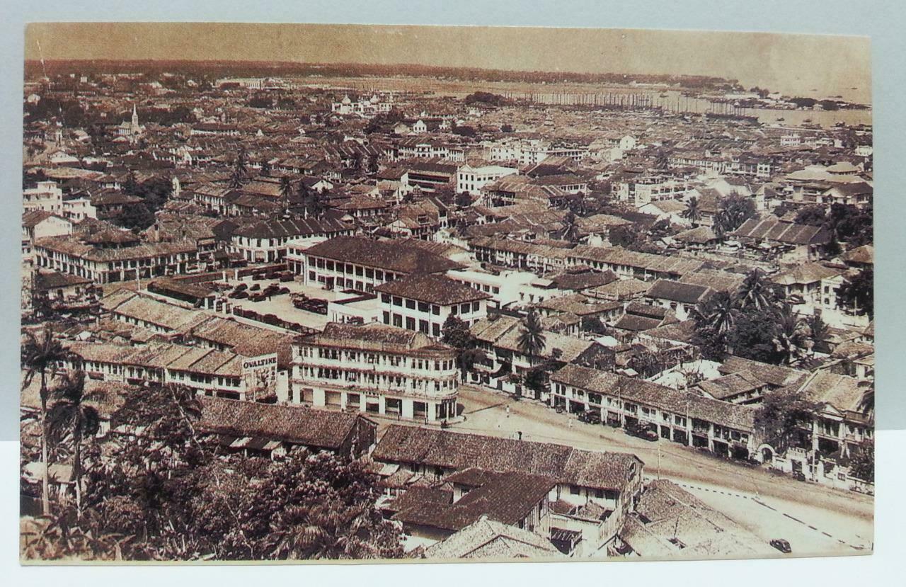 View From Cathay Building Vintage Singapore Postcard Reprint (AC118)