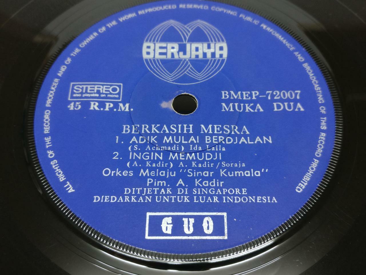 Malaysia Malay Berkasih Mesra Ingin Rare Sinar Kumala Band Jewellery EP 7" EP340