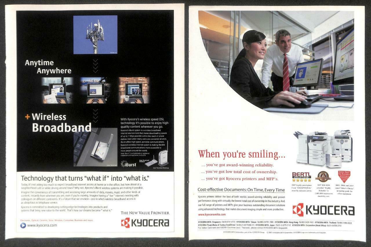 Vintage Konica Minolta Kyocera Magazine Advertisement Print Ad x 6 (P897)