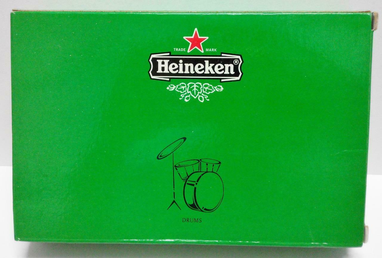 Rare Vintage Heineken Promo Beer Drums Model Lighter Unused In Box (A1129) *G