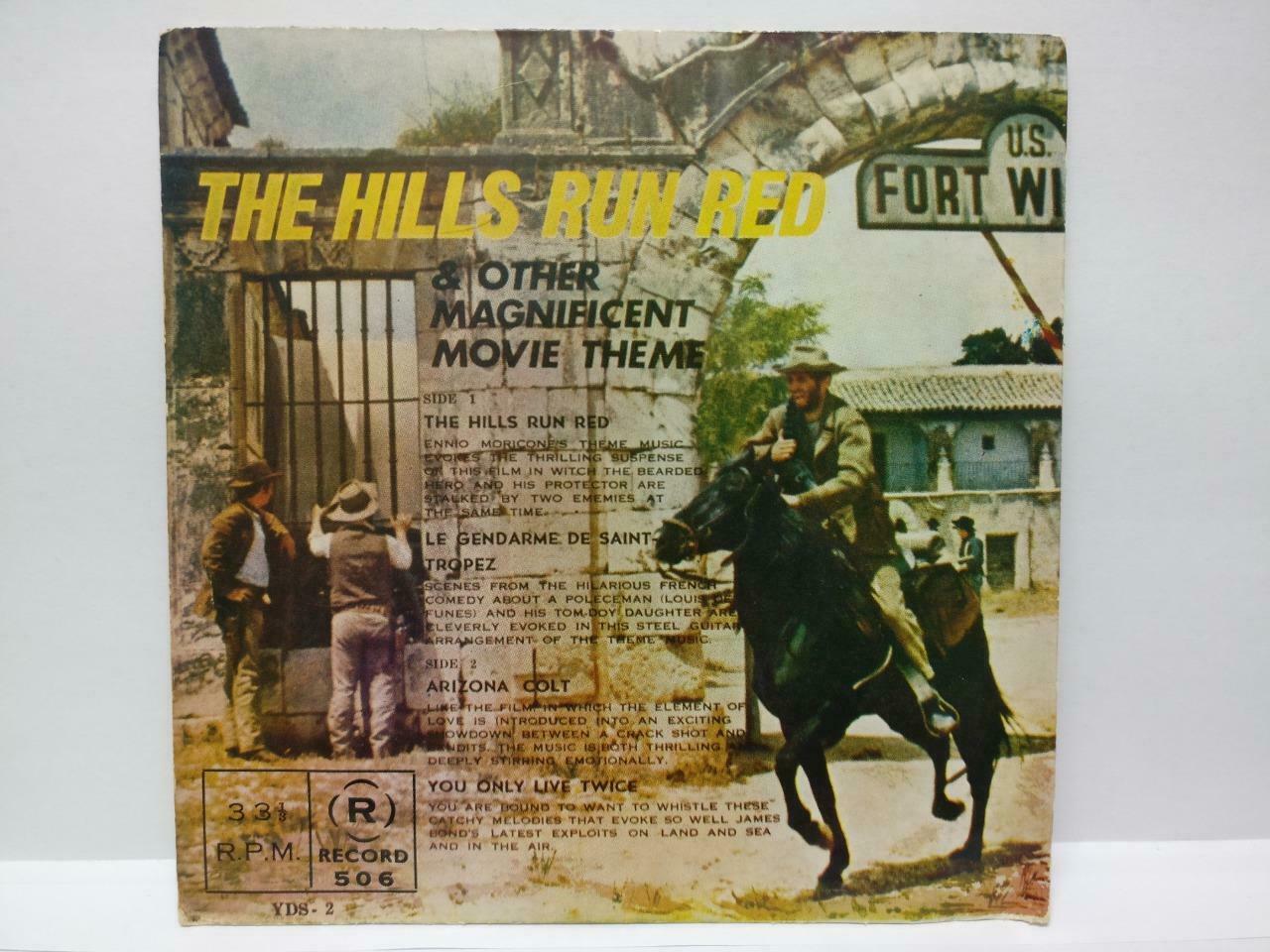 Rare Clint Eastwood Cover & Label The Hills Run Red Movie OST English 7" EP 163