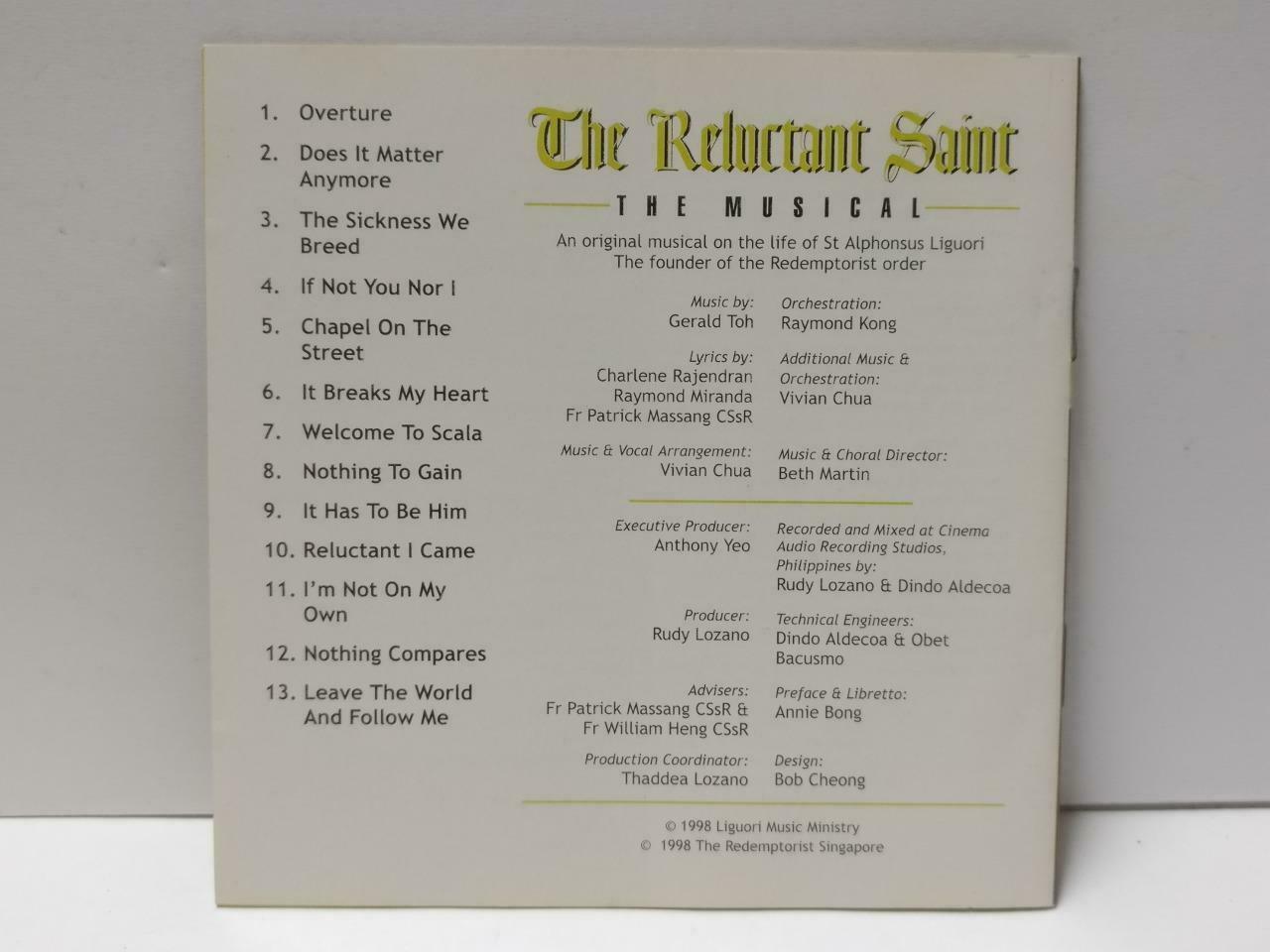 The Reluctant Saint The Musical Worship God Faith 1998 Rare Singapore CD CDS519