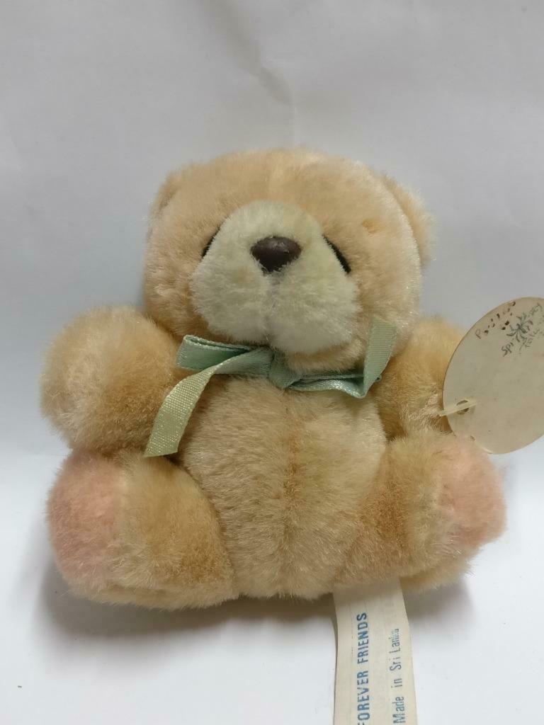 Vintage Forever Friends Mini Bear W/Tag 4" Sri Lanka Plush Soft Toy F/S (PTY129)