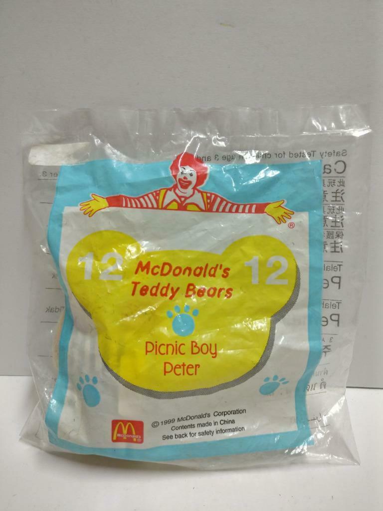 Sealed McDonald's Happy Meal Teddy Bear Peter 1999 Plush Toy Malaysia F/S PTY187