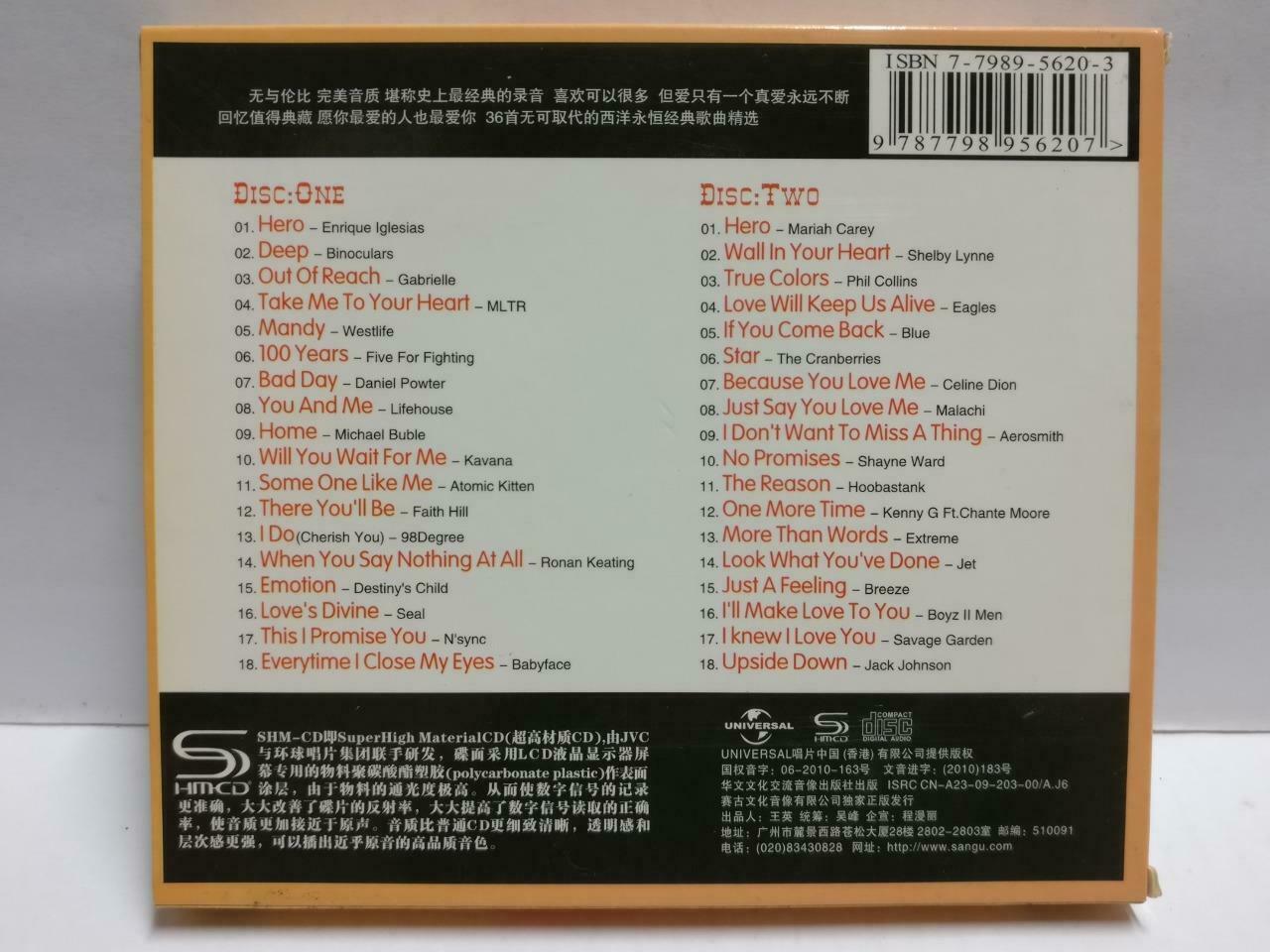 Various Artist Celine Dion Mariah Carey Gabrielle MLTR Westlife China 2x CD 975