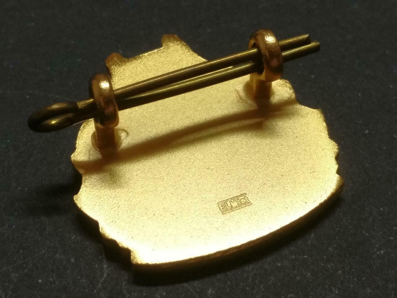 LP888 Rare Vintage Singapore Customs Gold Tone Pin Badge F/S B841
