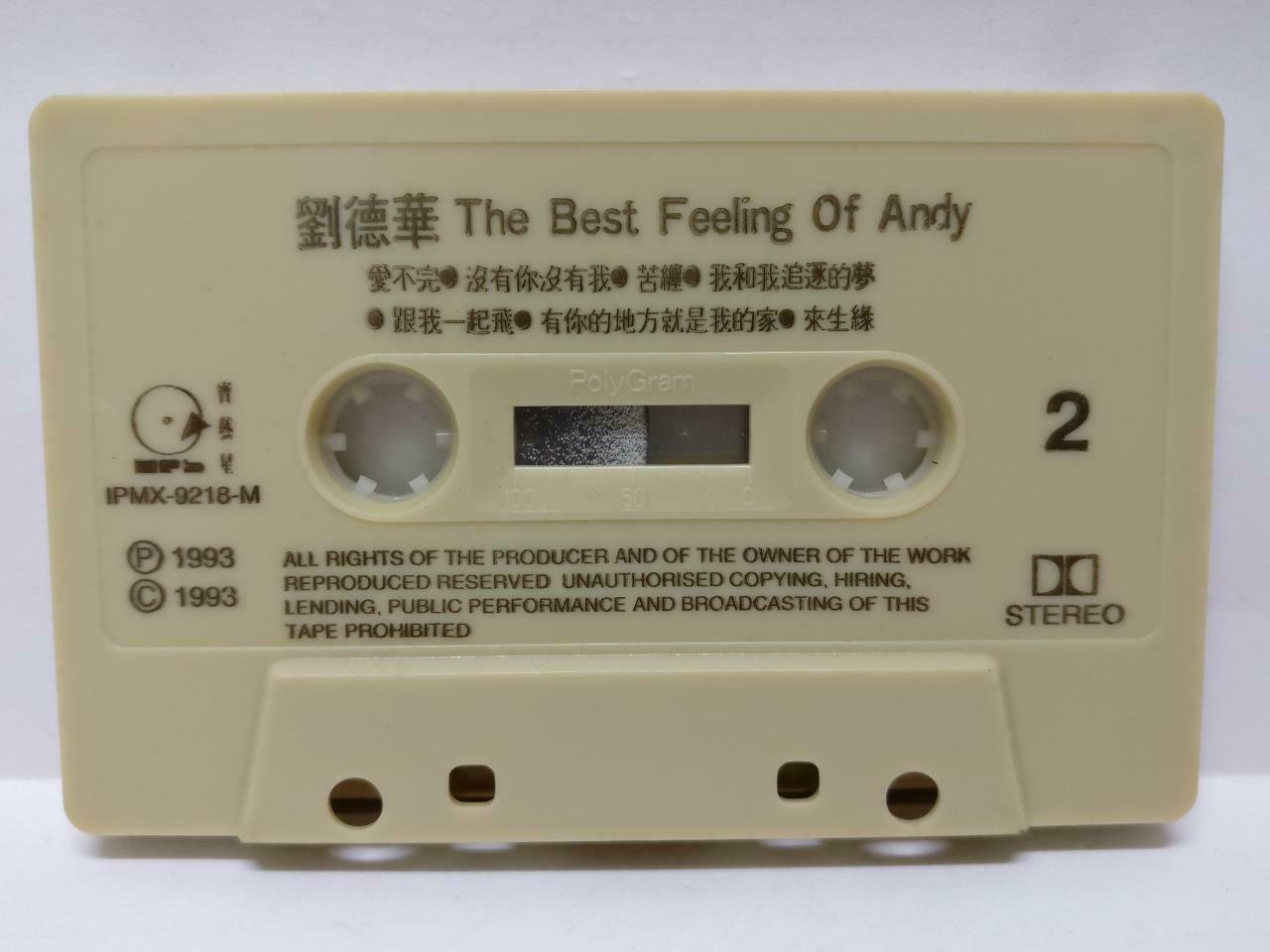 Hong Kong Andy Lau 刘德华 音乐纪事馆 卡帶 磁帶 1993 Singapore Chinese Cassette Lyric CT390