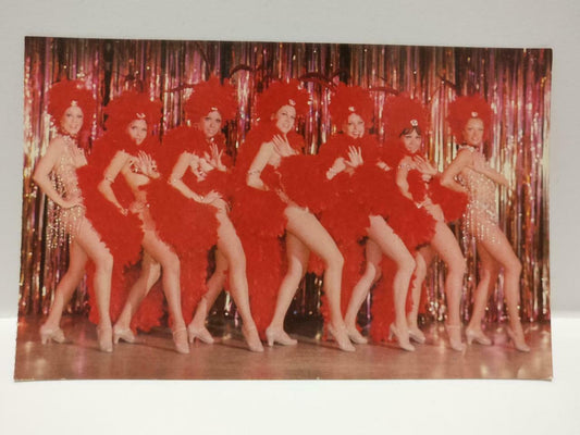 Sexy Beautiful Dancers Performers Stage Las Vegas Show Color Postcard (P610)