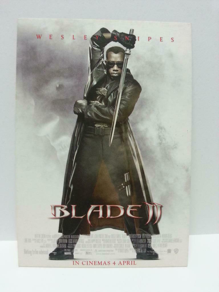 BLADE II 2002 Wesley Snipes Movie Poster On Singapore Postcard (AC019)