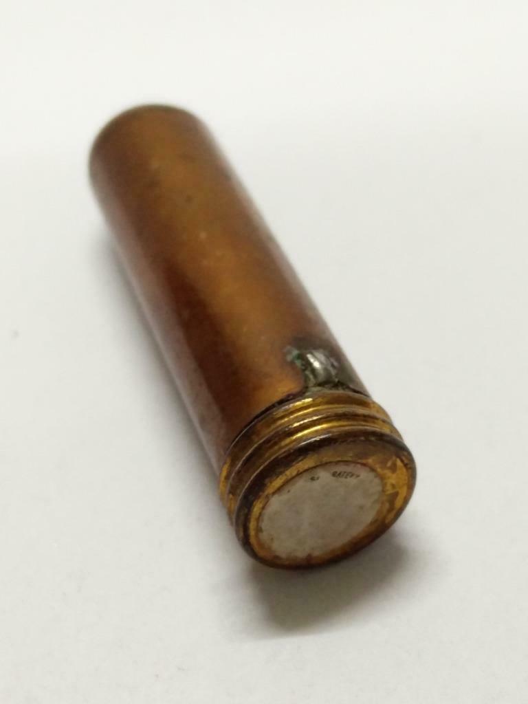 LP888 Vintage Old Used Empty Bronze Lipstick Case (B600)