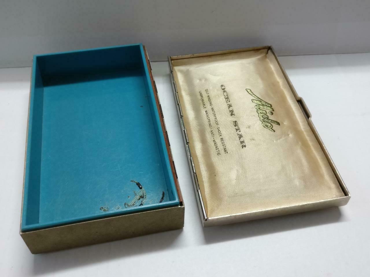 Vintage Mido Watch Ocean Star Metal Empty Box Defective Need Repair parts BX019