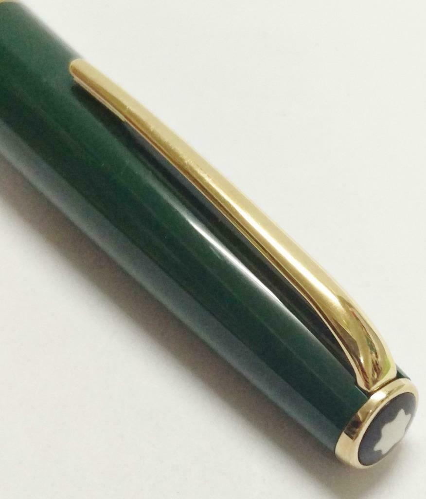 Vintage Preowned Green Montblanc Mont Blanc Gold Tone Fountain Pen (A1591)