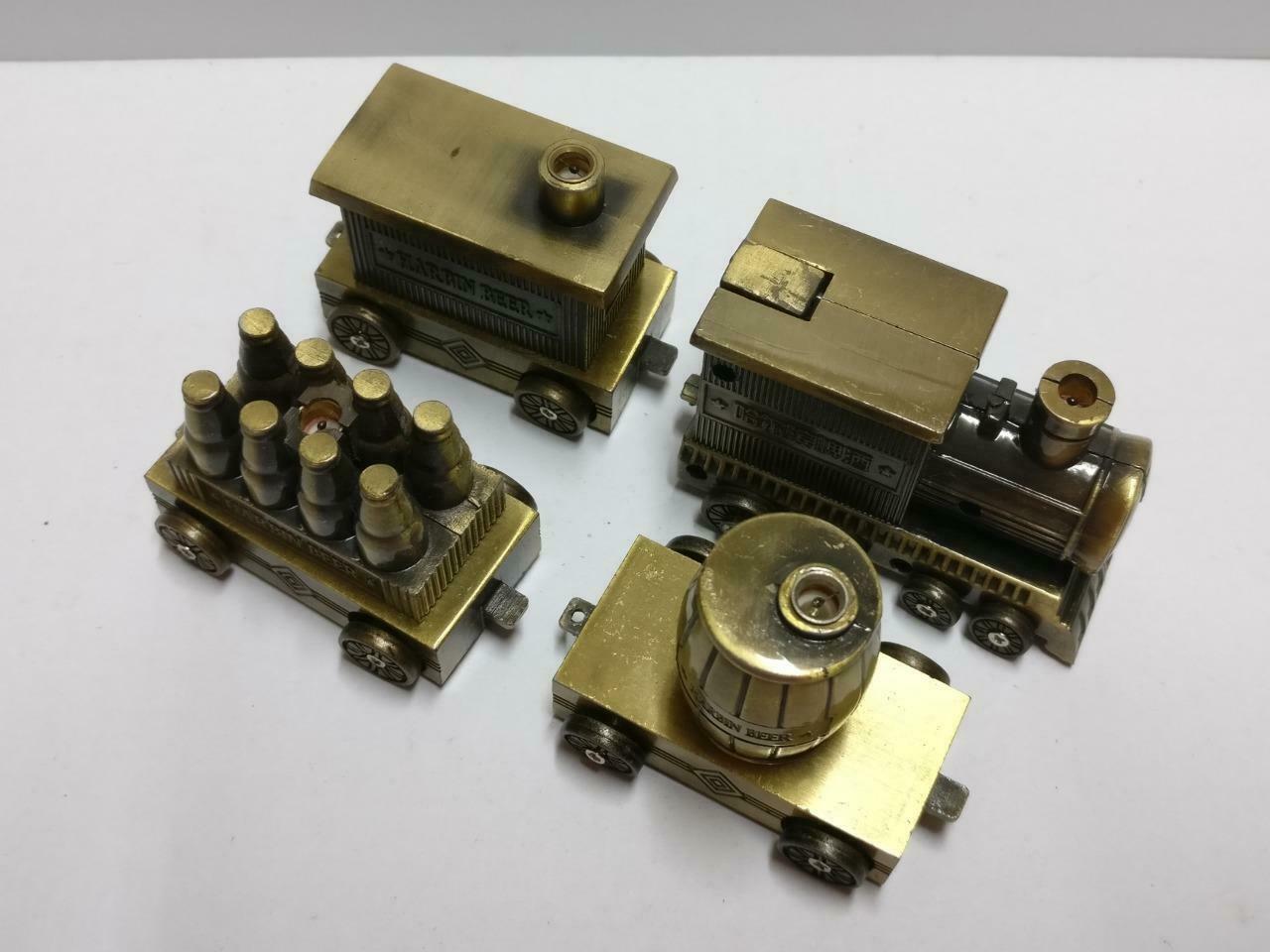 Unused Vintage China Harbin Beer Small Metal Train Set Display Box F/S (A2161)*3
