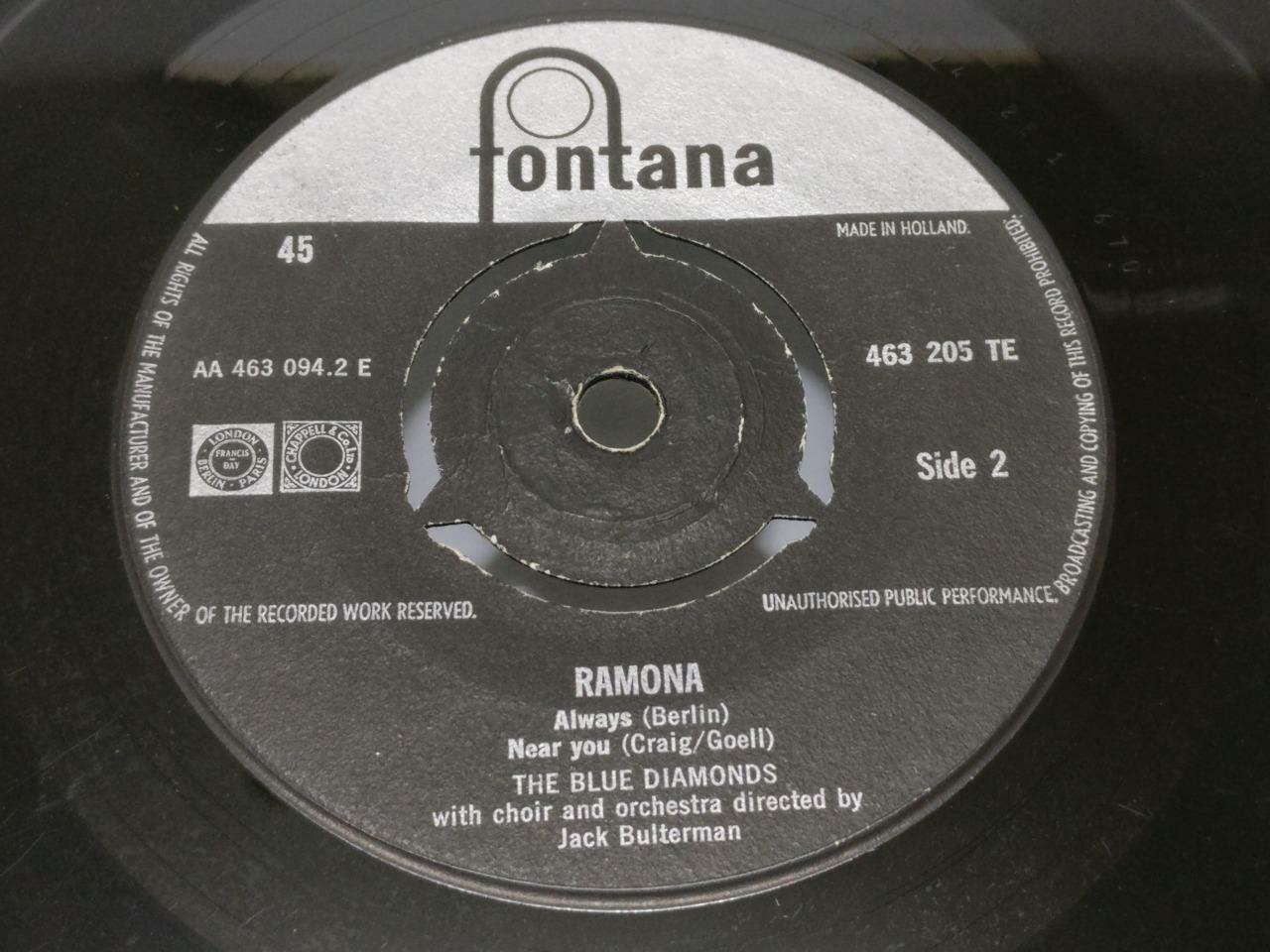 Rare Singapore The Blue Diamonds Band Ramona Holland English 7" EP (EP146)