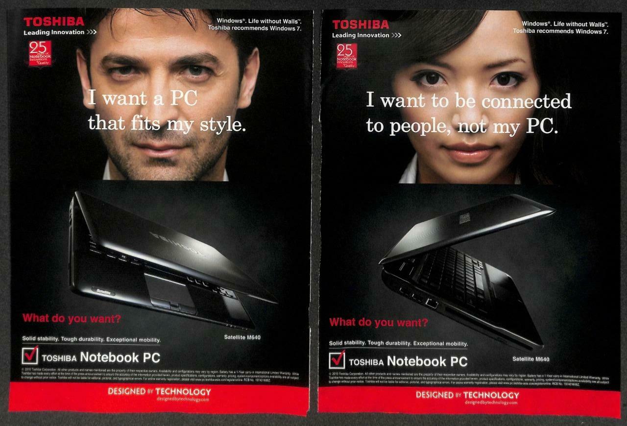 Vintage Toshiba Laptops Notebook PC Magazine Advertisement Print Ad x 11 (P895)