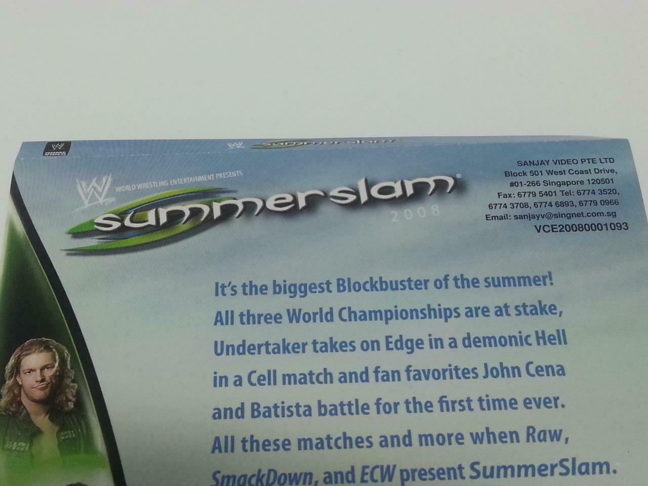 WWE WWF Wrestling Summer Slam 2008 Singapore Only 4x VCD Video CD OOP (A827)
