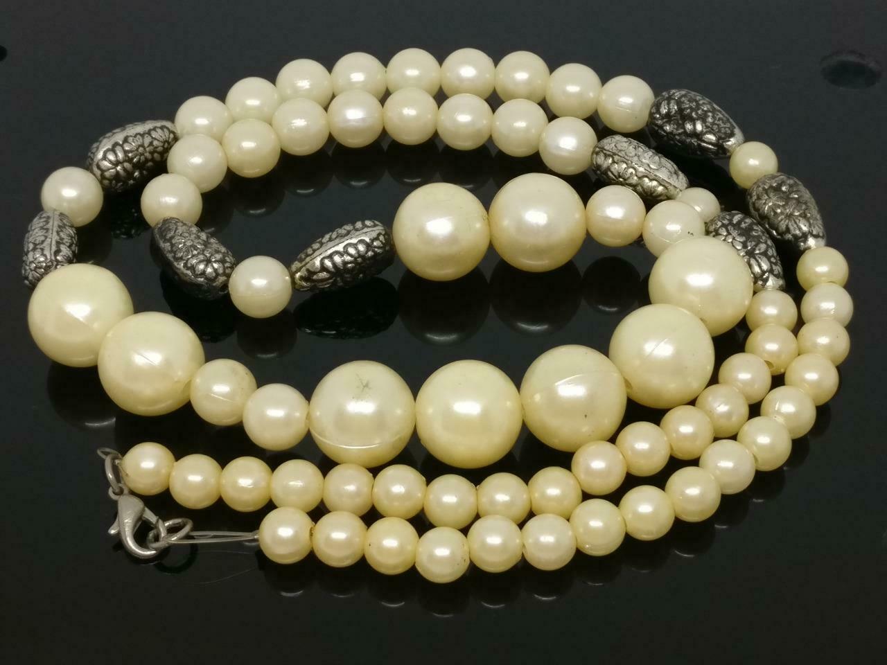 CJ888 Elegant Faux Pearls Beads Art Craft Decor Women Necklace F/S (J595)